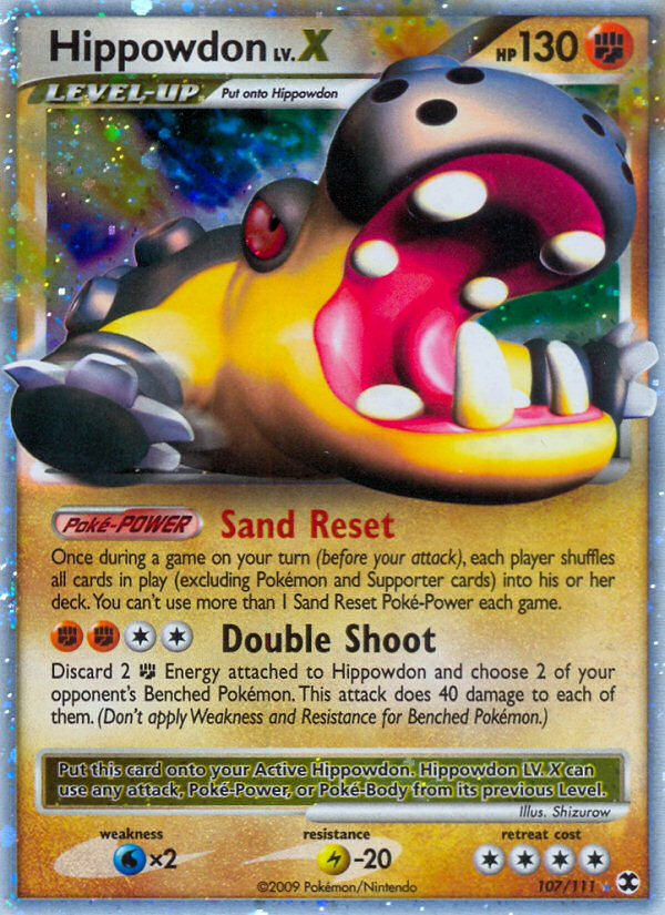 Hippowdon LV.X Pokémon kartı, Rising Rivals, RR #107