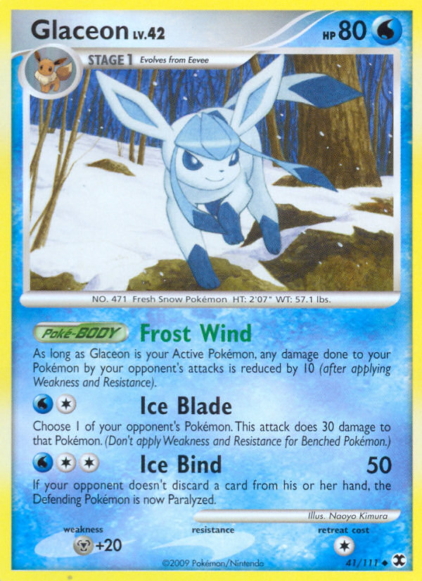 Glaceon Pokémon kartı, Rising Rivals, RR #41