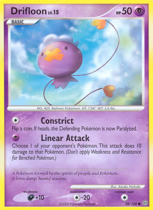 Drifloon Pokémon kartı, Stormfront, SF #58