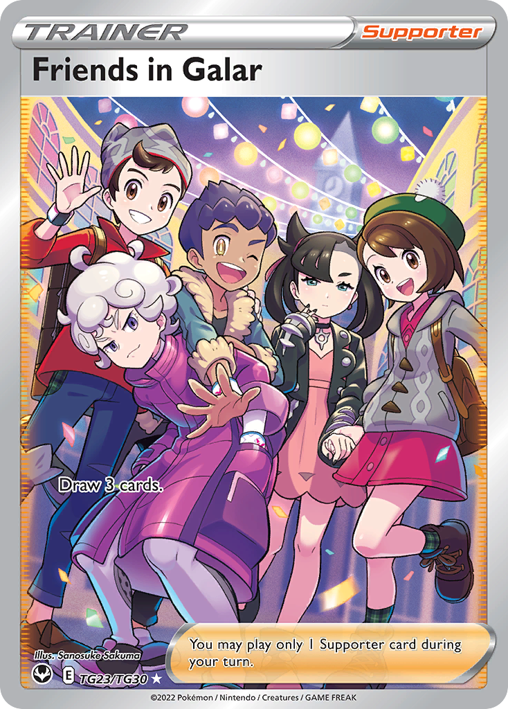 Friends in Galar Pokémon card, Deletever Tempest Trainer Gallery, SIT #TG23