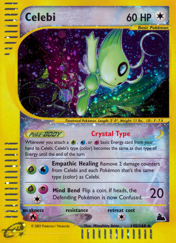 Celebi Pokémon card, Skyridge, SK #145