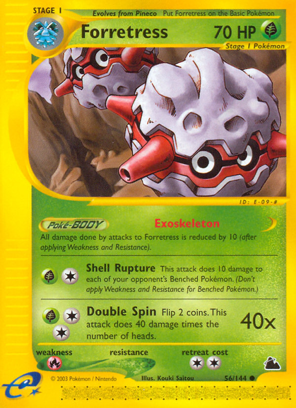 Forretress Pokémon card, Skyridge, SK #56