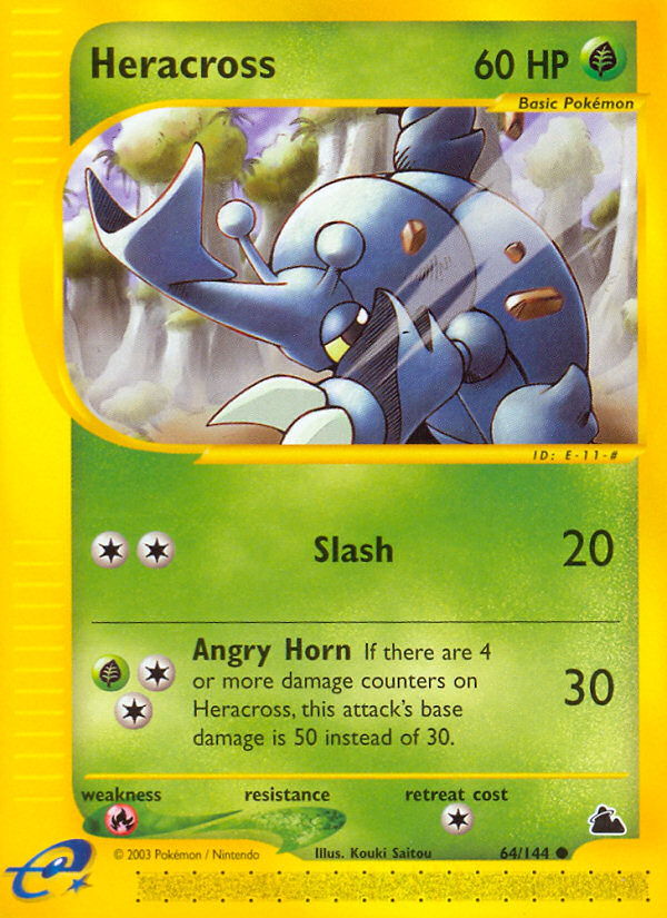 Heracross Pokémon card, Skyridge, SK #64