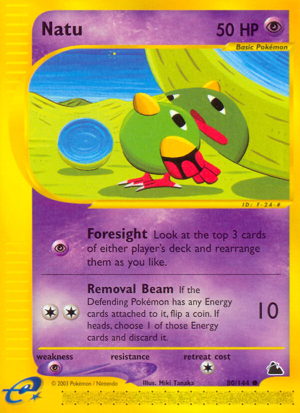 Natu Pokémon card, Skyridge, SK #80