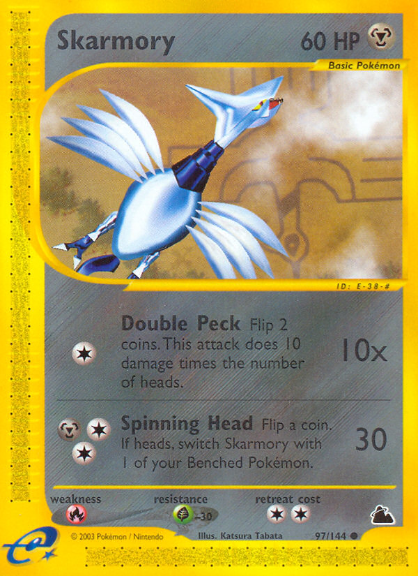 Skarmory Pokémon card, Skyridge, SK #97