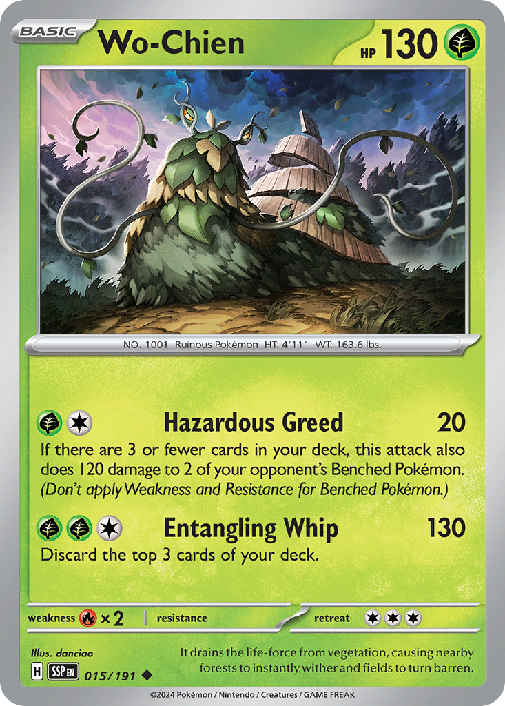 Wo-Chien Pokémon kartı, Surging Sparks, SSP #15