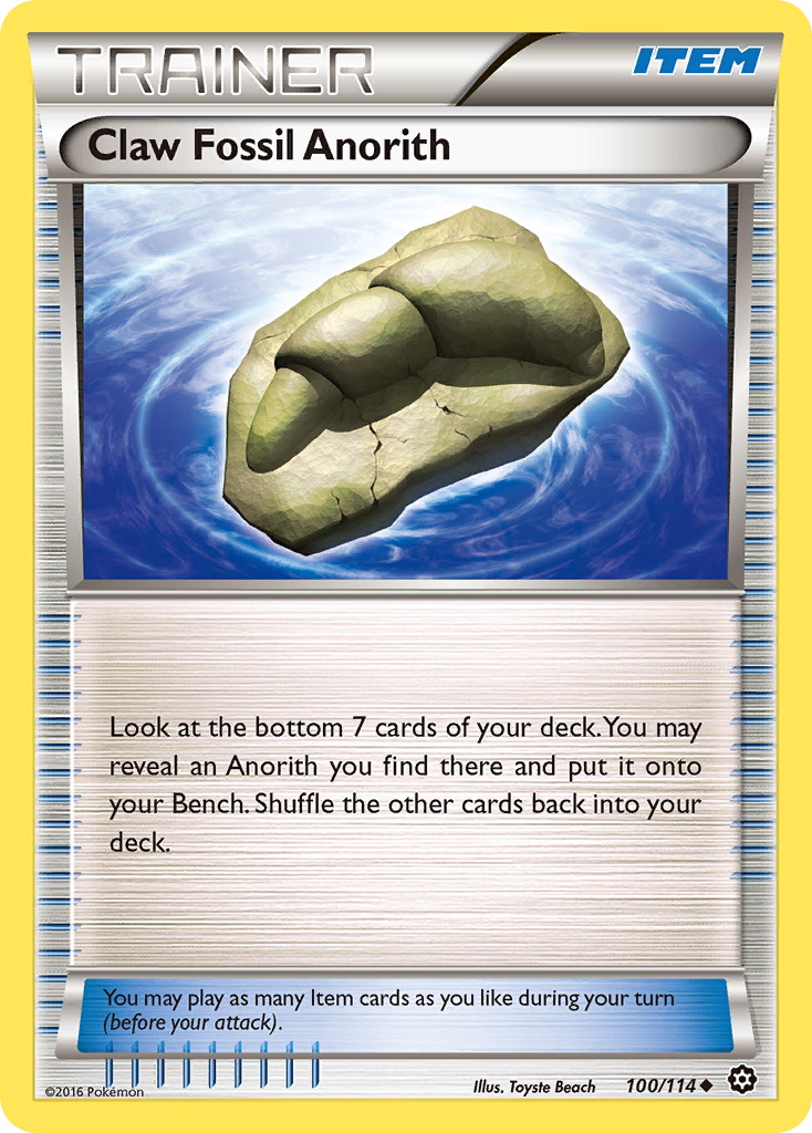 Claw Fossil Anorith Pokémon kartı, Steam Siege, STS #100