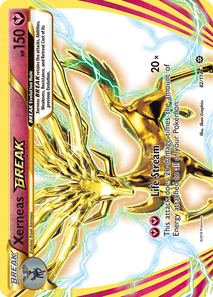Xerneas BREAK Pokémon kartı, Steam Siege, STS #82