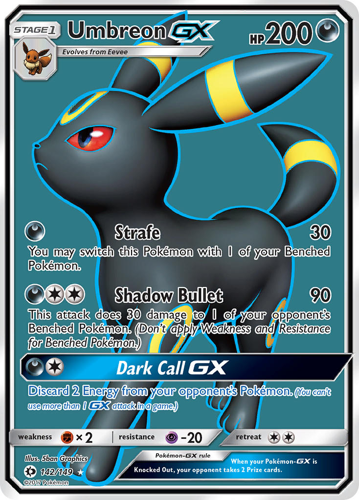 Umbreon-GX Pokémon kartı, Sun & Moon, SUM #142