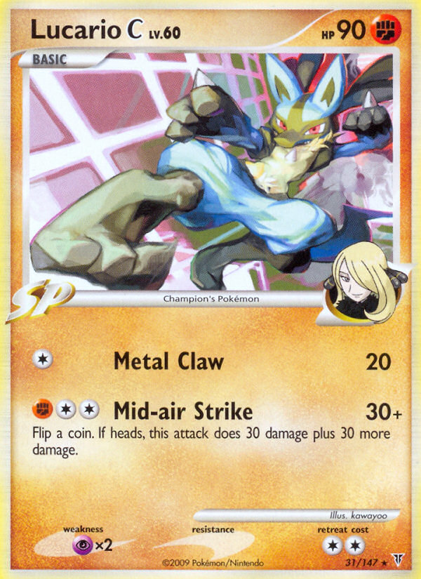 Lucario C Pokémon kartı, Supreme Victors, SV #31