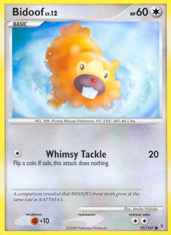 Bidoof Pokémon kartı, Supreme Victors, SV #91