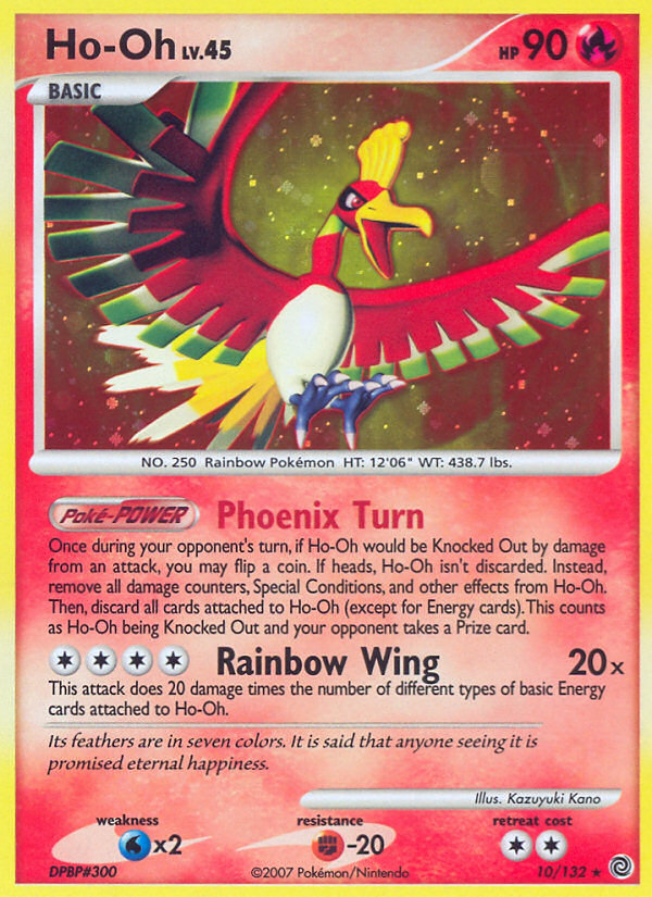Ho-Oh Pokémon card, Secret Wonders, SW #10