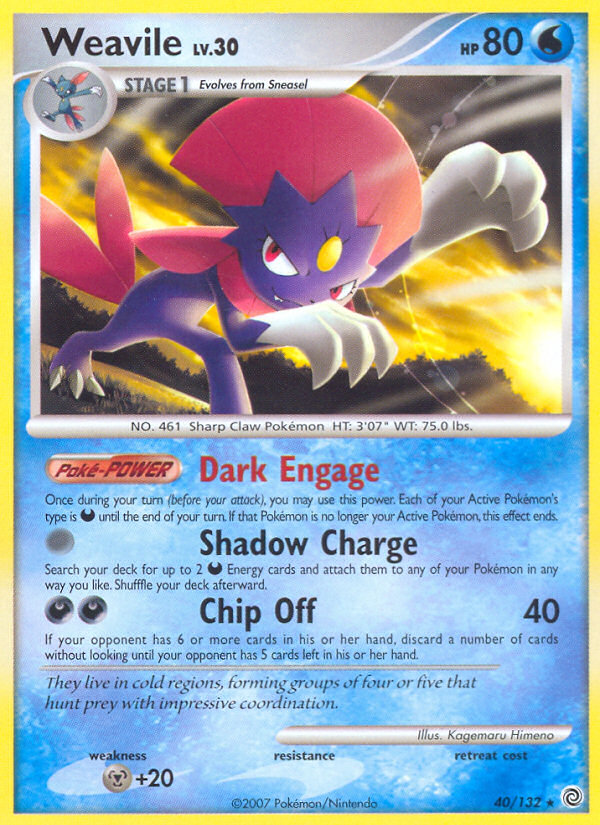 Weavile Pokémon kartı, Secret Wonders, SW #40