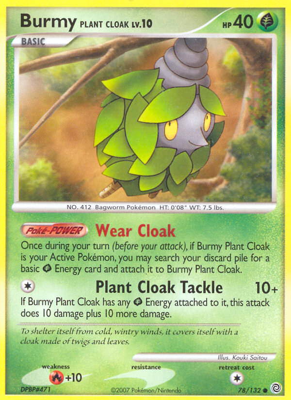 Burmy Plant Cloak Pokémon kartı, Secret Wonders, SW #78