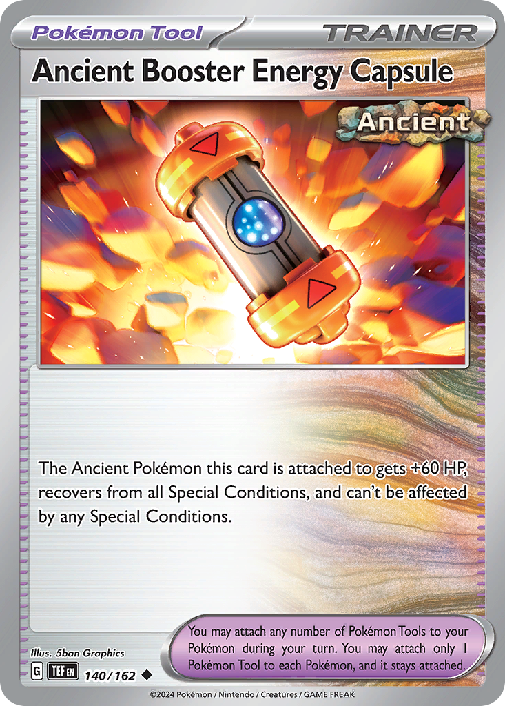 Ancient Booster Energy Capsule Pokémon kartı, Temporal Forces, TEF #140