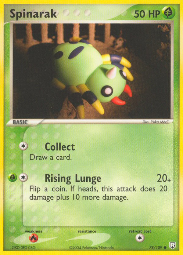 Spinarak Pokémon card, Team Rocket Returns, TRR #78