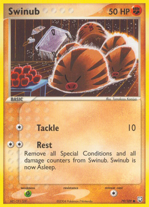 Swinub Pokémon card, Team Rocket Returns, TRR #79