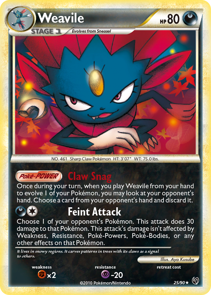 Weavile Pokémon kartı, HS—Undaunted, UD #25