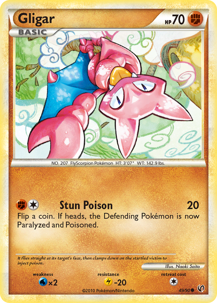 Gligar Pokémon kartı, HS—Undaunted, UD #49