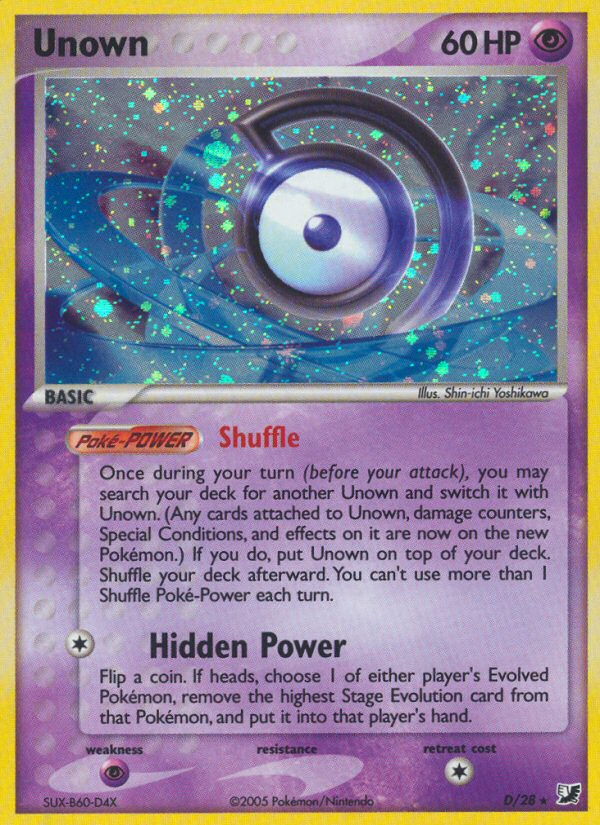 Unown Pokémon kartı, Unseen Forces, UF #D