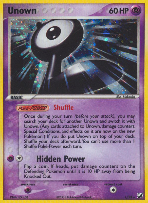 Unown Pokémon kartı, Unseen Forces, UF #L