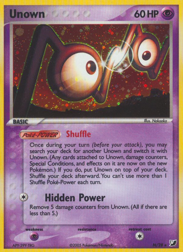 Unown Pokémon kartı, Unseen Forces, UF #N
