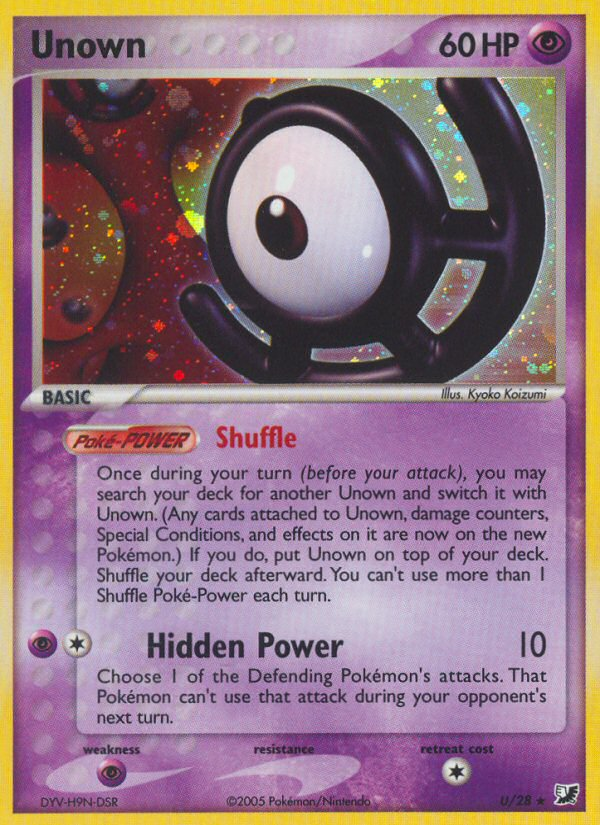 Unown Pokémon kartı, Unseen Forces, UF #U