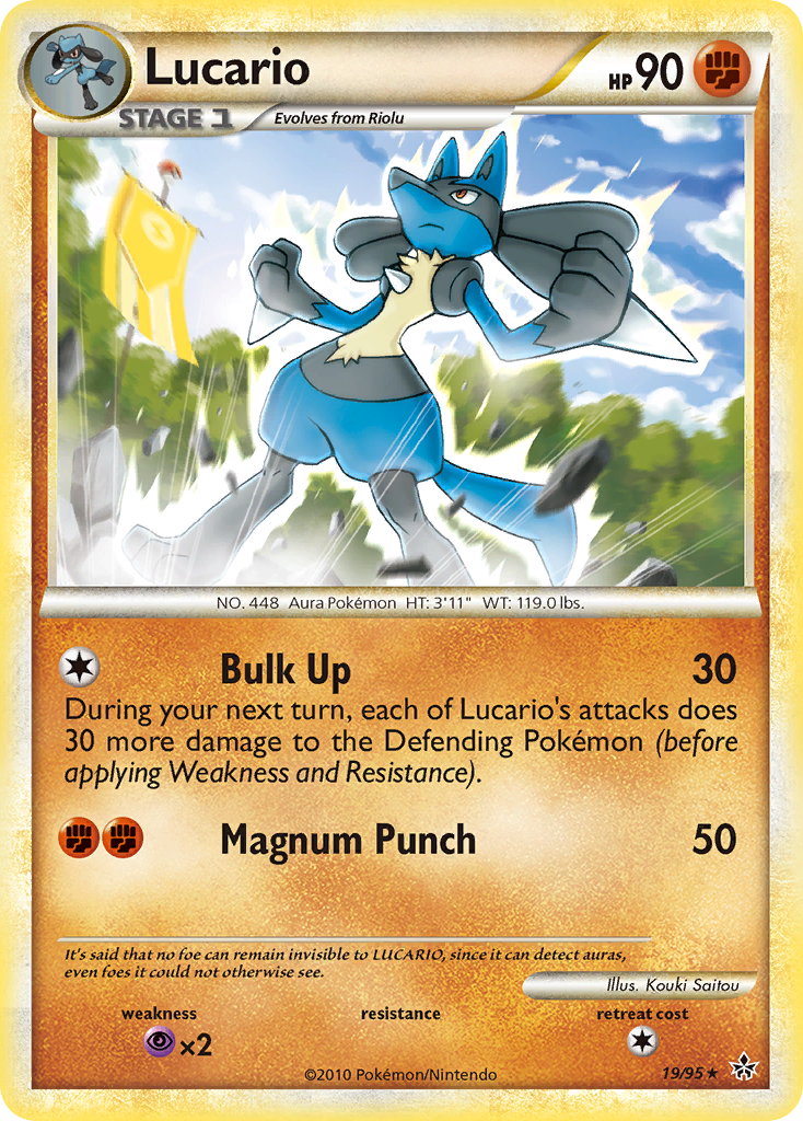 Lucario Pokémon kartı, HS—Unleashed, UL #19