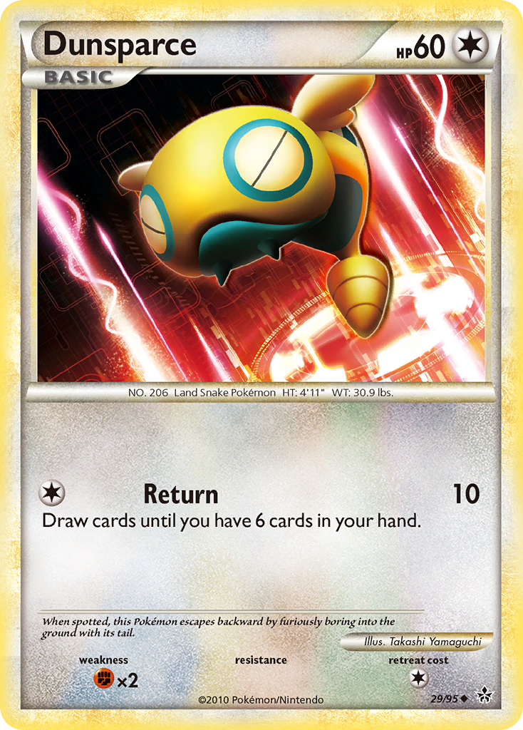 Dunsparce Pokémon kartı, HS—Unleashed, UL #29