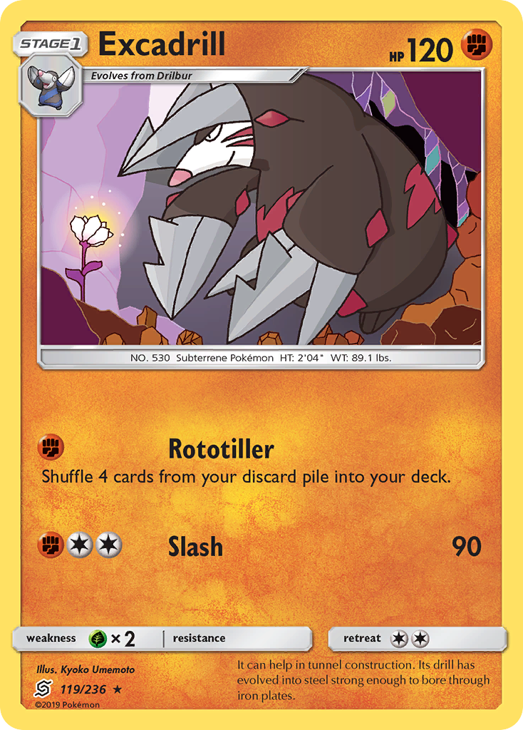 Excadrill Pokémon kartı, Unified Minds, UNM #119