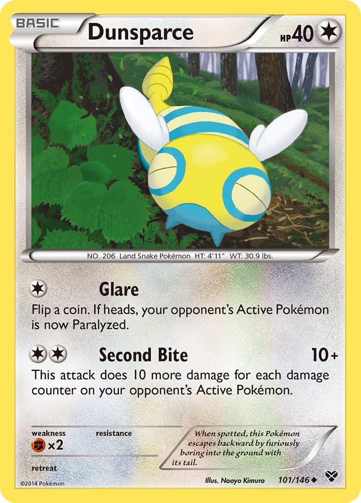 Dunsparce Pokémon kartı, XY, XY #101