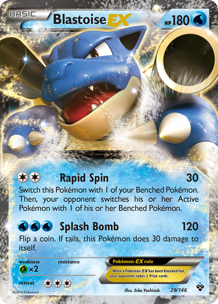 Blastoise-EX Pokémon card, XY, XY #29