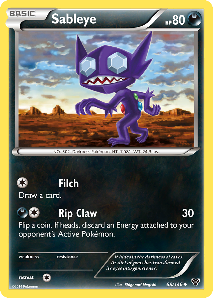 Sableye Pokémon card, XY, XY #68