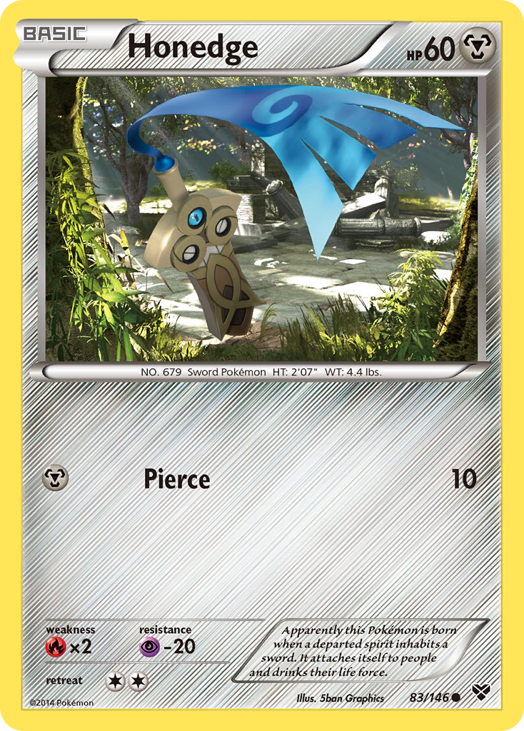 Honedge Pokémon card, XY, XY #83