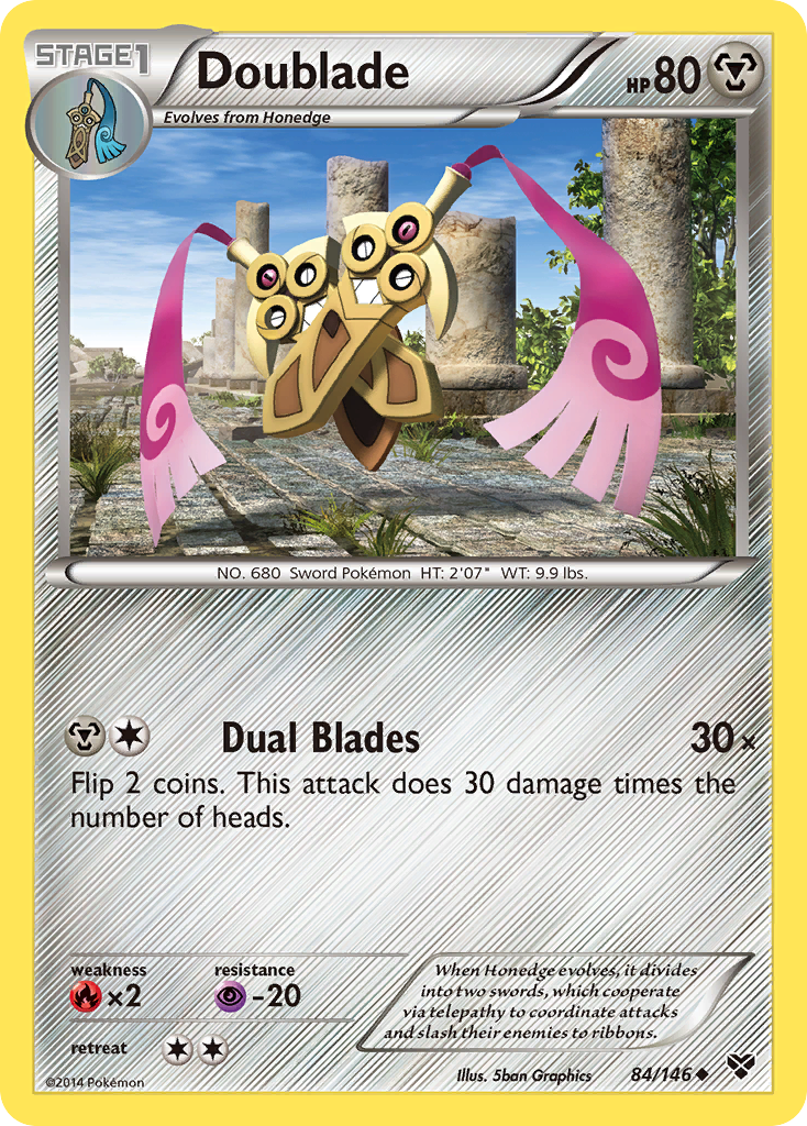 Doublade Pokémon card, XY, XY #84