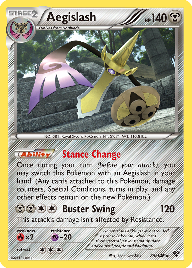 Aegislash Pokémon card, XY, XY #85