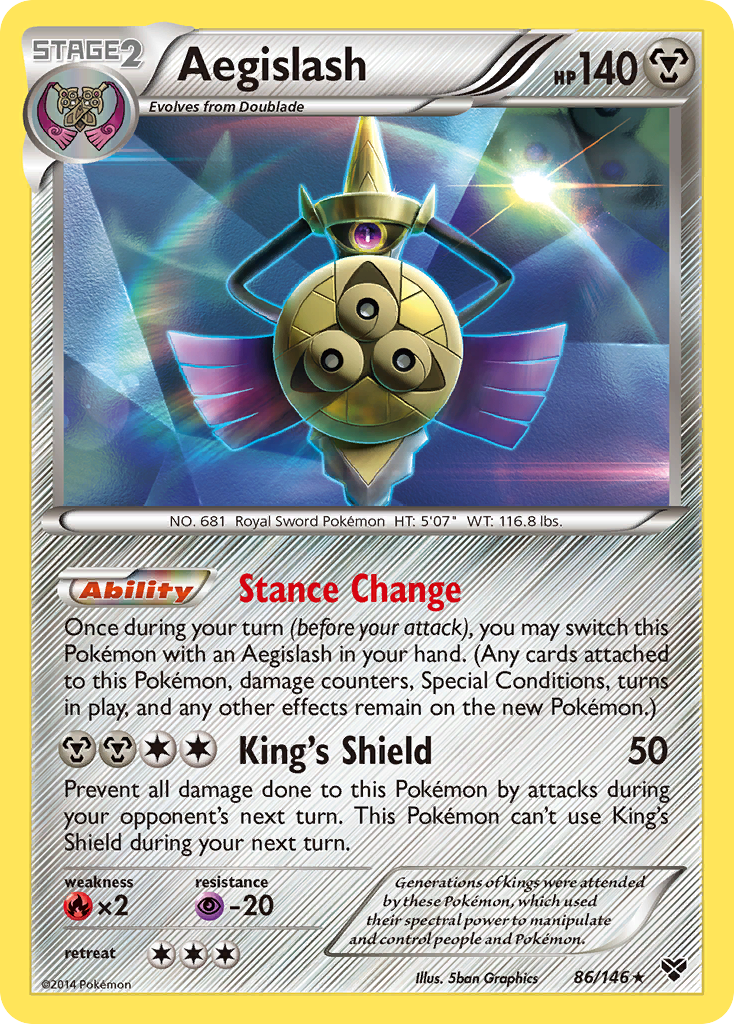 Aegislash Pokémon card, XY, XY #86